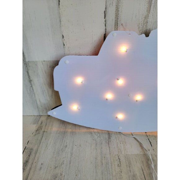 Light up red pickup trucks tree Xmas hanging wall sign decor vintage style - Picture 8 of 10